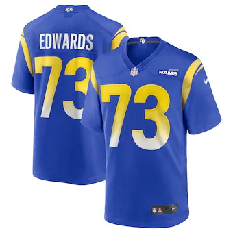 mens nike david edwards royal los angeles rams game jersey